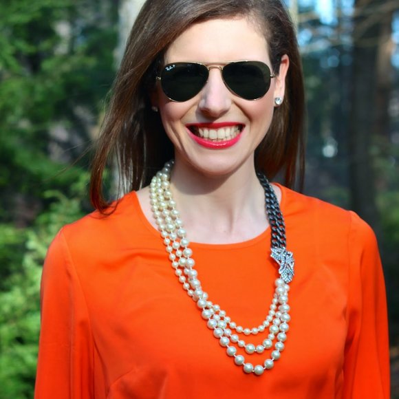 S&D [V] 2-in-1 Elegantly Edgy Daisy Pearl & Hematite Statement NecklaceB… - Picture 12 of 16